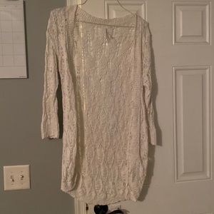 white aeropostale cardigan